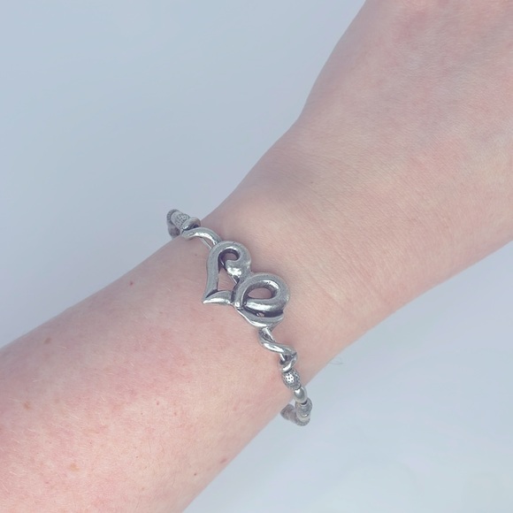 ALEX AND ANI Vintage Sixty-Six Woven Heart & Beaded Wrap Bracelet - Picture 3 of 3